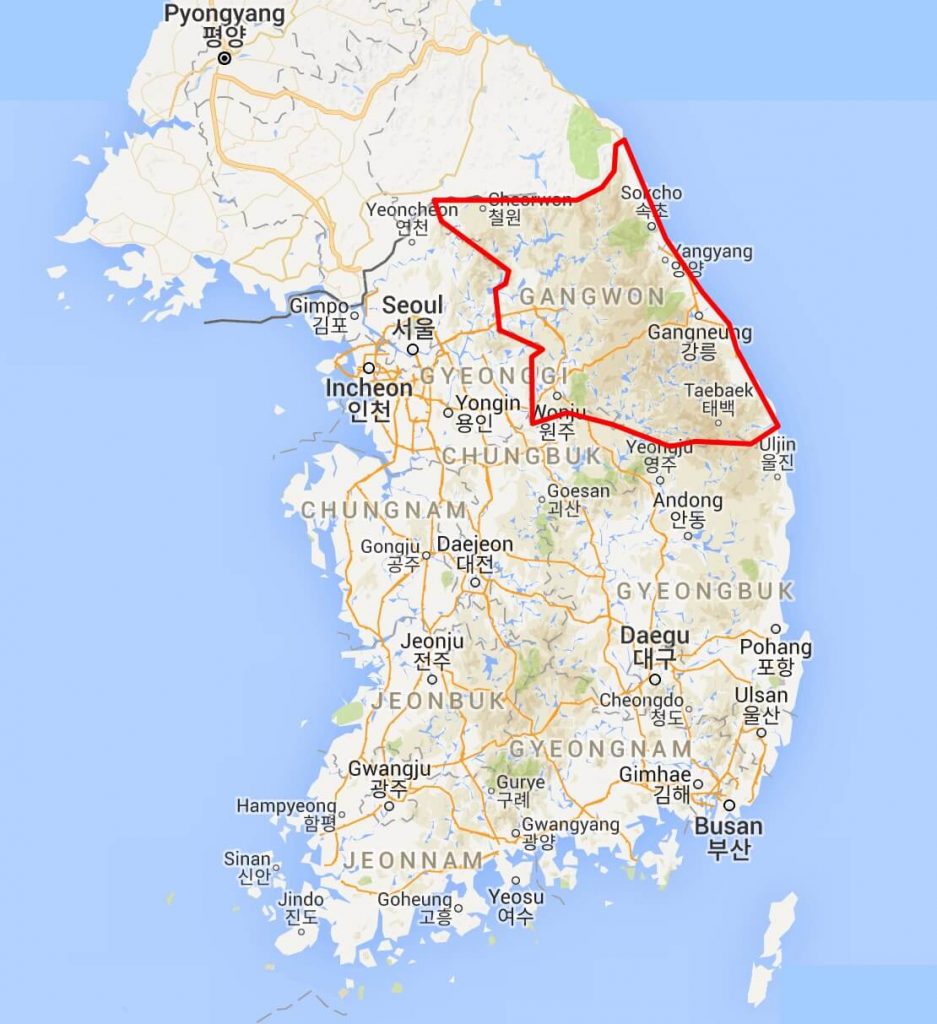 gangwon do map 937x1024